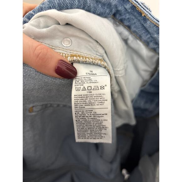 Old Navy O.G. Straight Ankle Jeans Womens Size 16 Blue Curvy Fit High Waisted - Picture 4 of 5